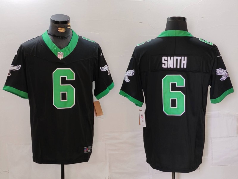 Men's Philadelphia Eagles #6 DeVonta Smith Black F.U.S.E. Vapor Untouchable Stitched Football Jersey Men's Philadelphia Eagles #6 DeVonta Smith Black F.U.S.E. Vapor Untouchable Stitched Football Jersey